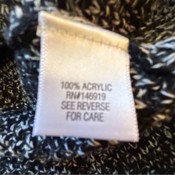 NWT Croft & Barrow black white gray knit sweater Size XL - Picture 11 of 12